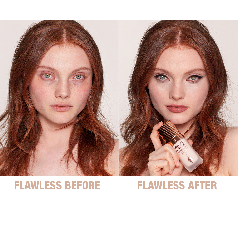 Charlotte Tilbury Airbrush Flawless Foundation 2 Neutral - before and after