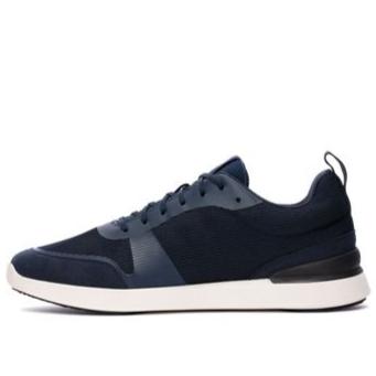 Clarks Men Woven Design Textile Lightweight Sneakers Navy