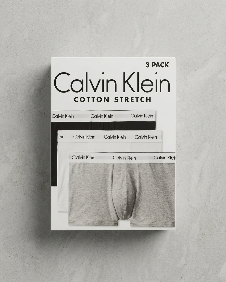 3 Pack Relaxed Dart Trunks - Icon Cotton Stretch