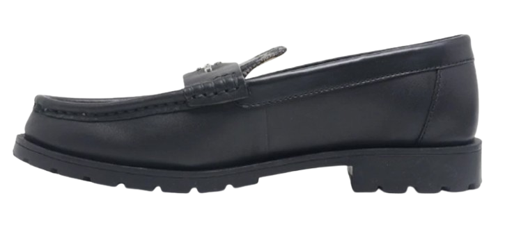Coach Jocelyn Leather Loafer  Black Patterned Design
