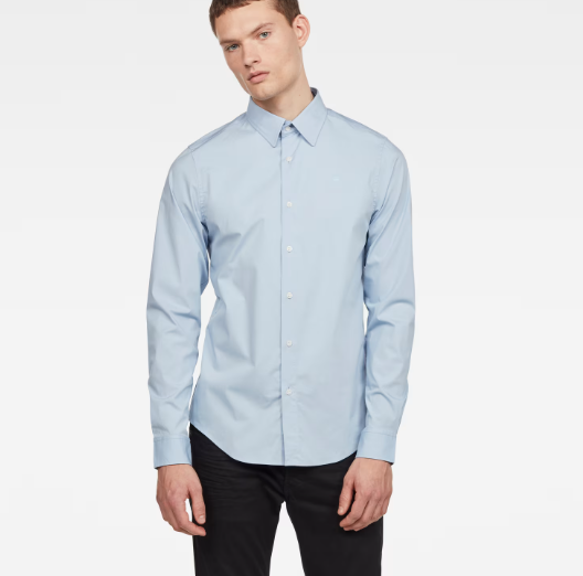 G STAR MEN LIGHT BLUE Core Super Slim Shirt