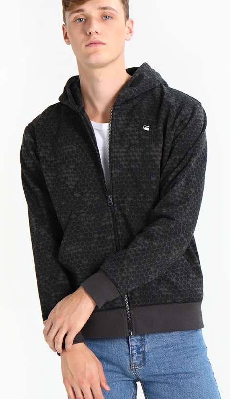 G-STAR CORE HOC HOODEI ZIP SW L/S - Zip-up sweatshirt - mdf/raven