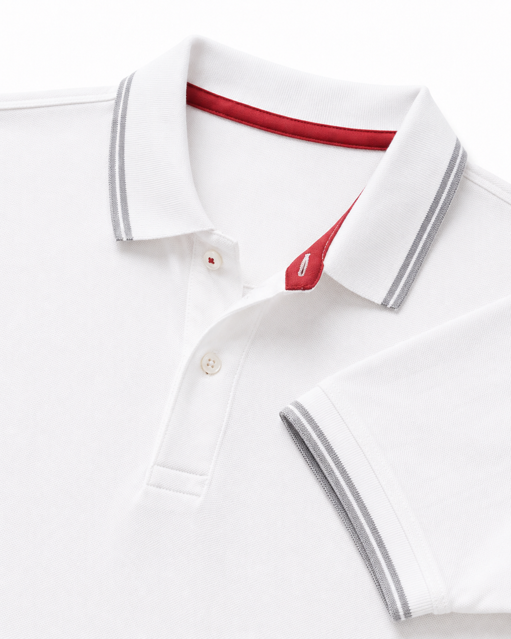 Allen Solly Men's White Textured Polo T-Shirt