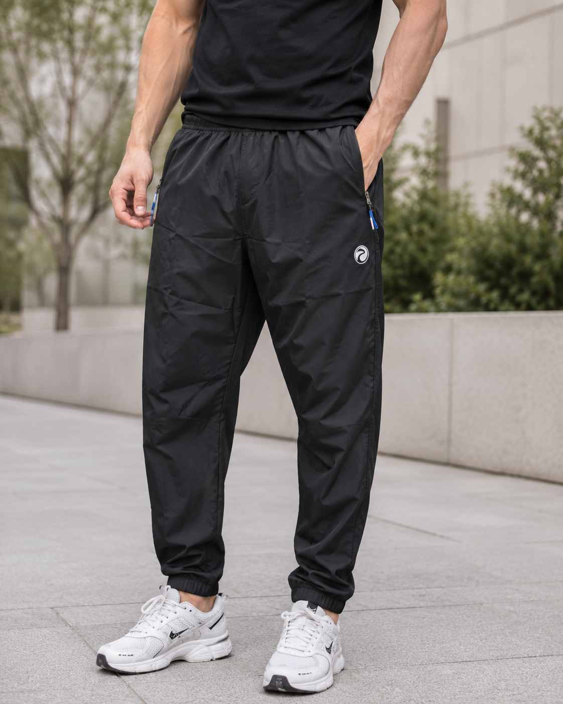 Prima Ace Men's Black Woven Pants