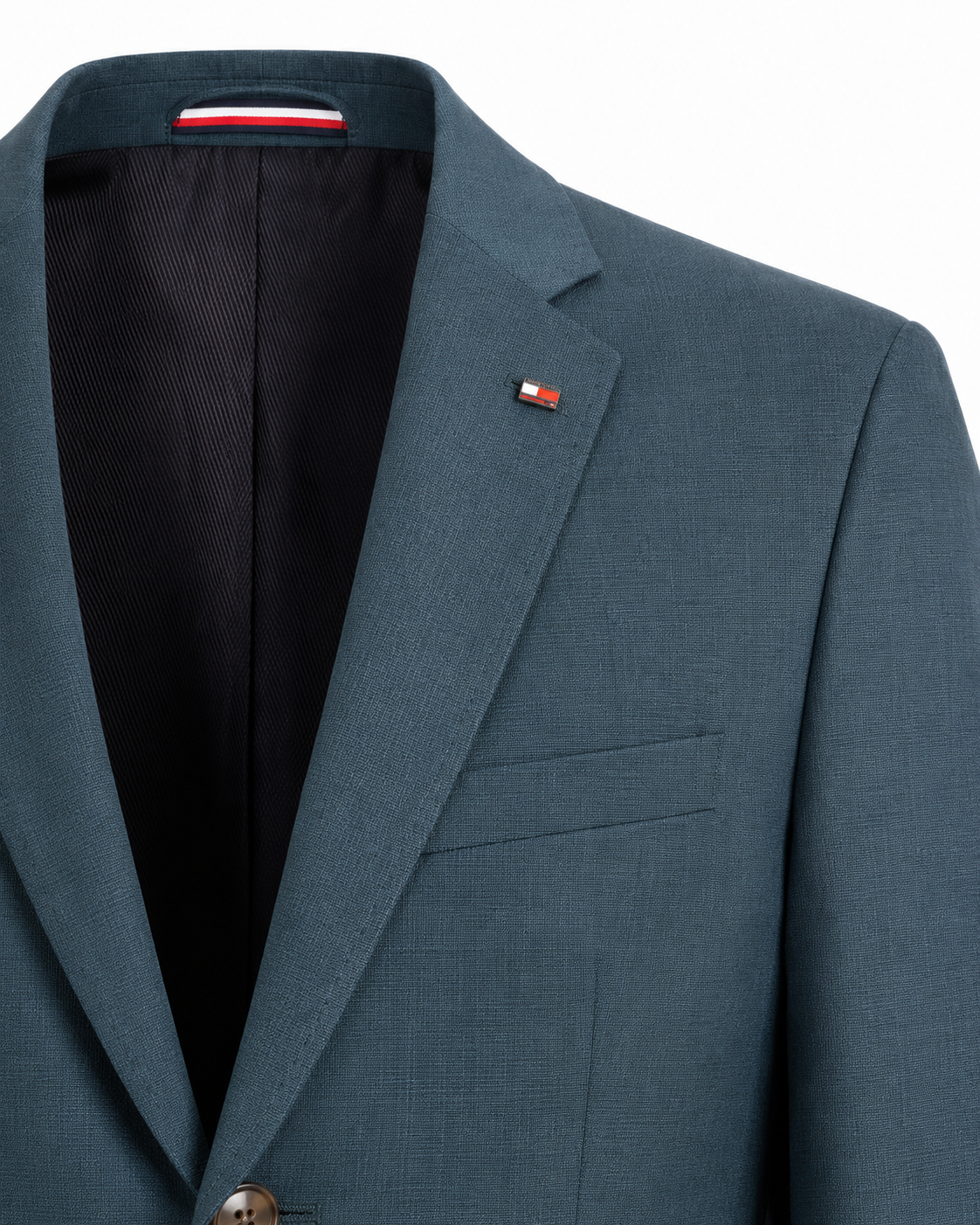 Tommy Hilfiger Men's Frosted Green Windowpane Check Twill Blazer