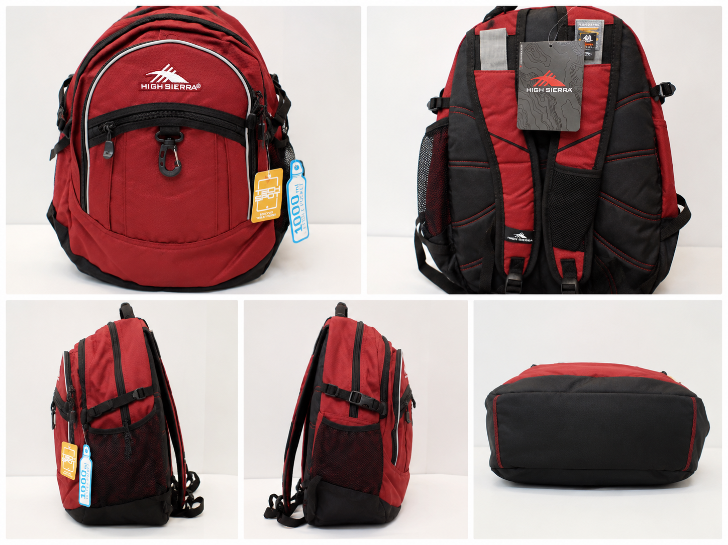 High Sierra Red & Black Multi-Compartment Laptop Backpack