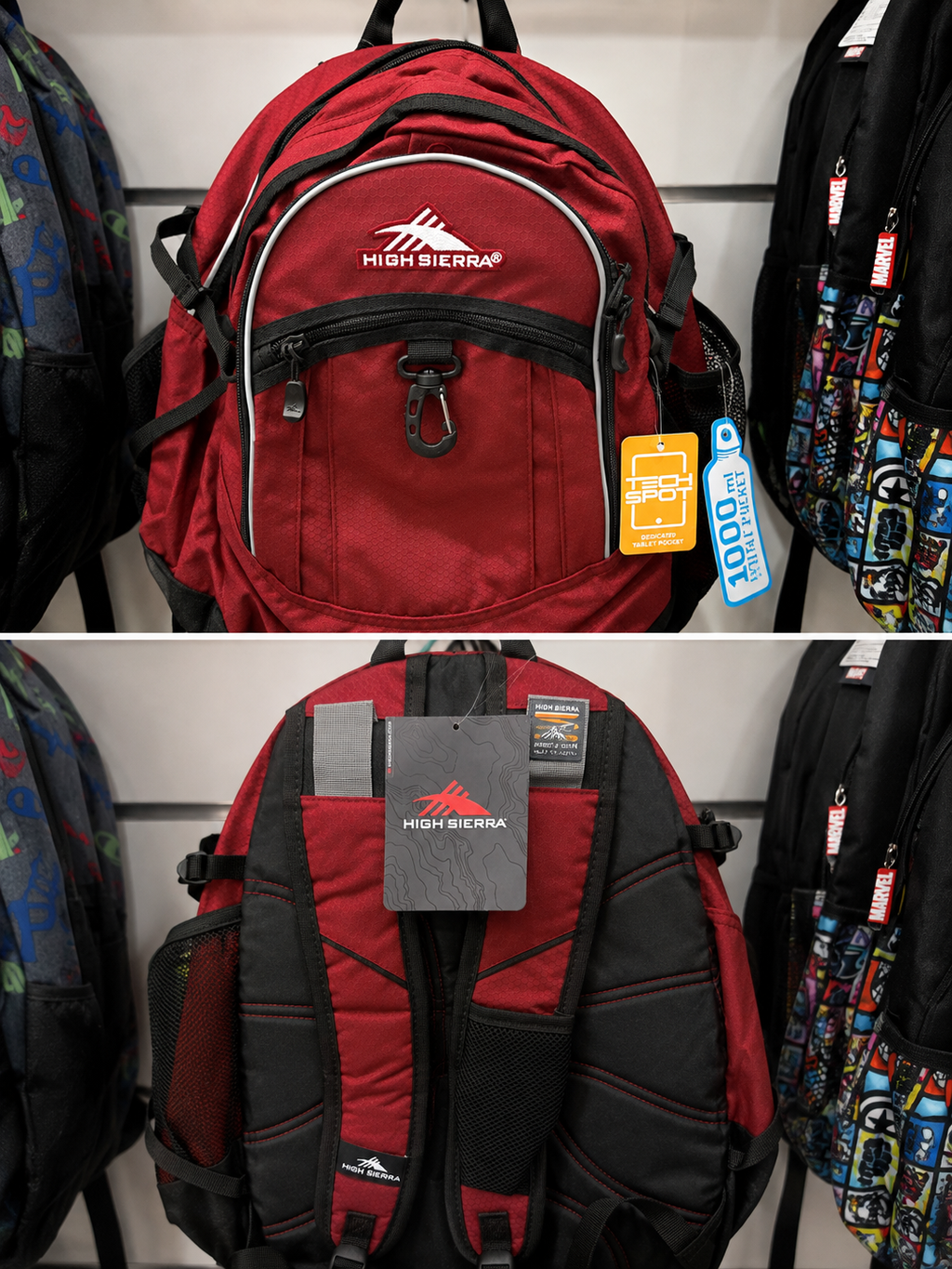 High Sierra Red & Black Multi-Compartment Laptop Backpack