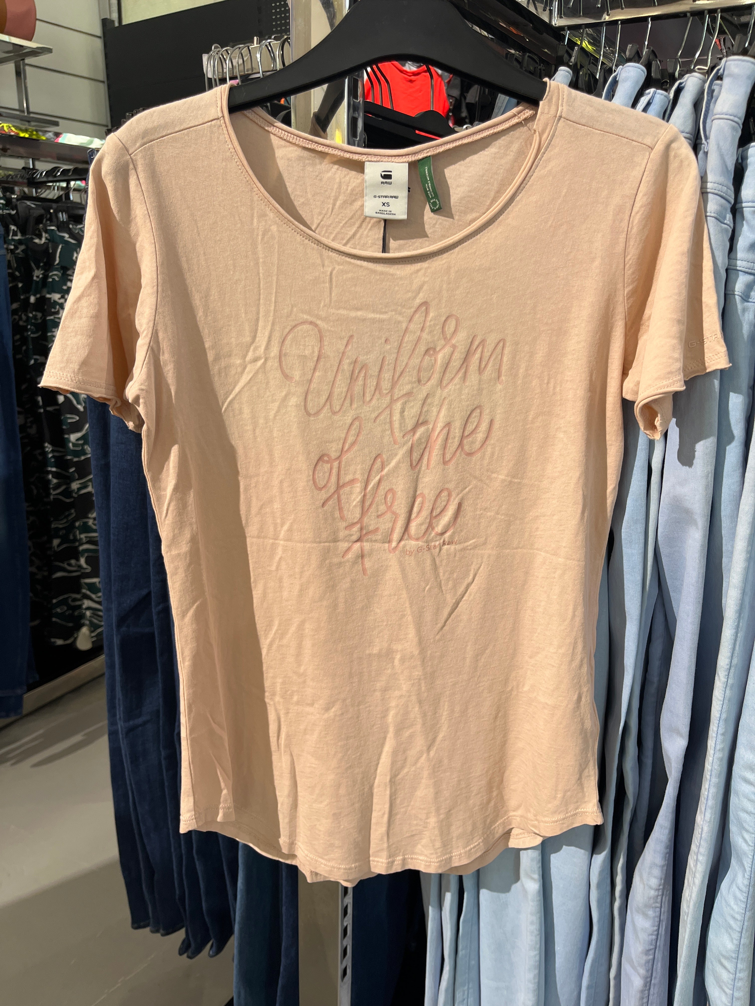 GSTAR GRAPHIC LIQUID PINK WOMEN TSHIRT