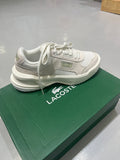 Lacoste Men's Off-White/Cream Chunky Suede & Mesh Sneakers