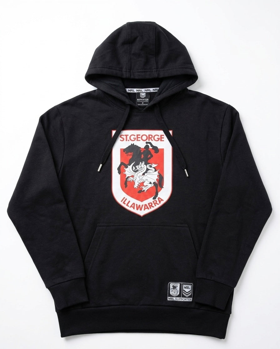 NRL st.George illawarra BLACK HOODIE FOR MEN