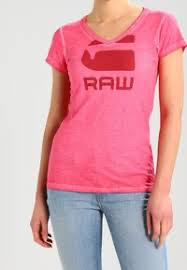 GSTAR SUPHE SLIM PINK WOMEN TSHIRT