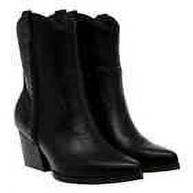 SIZE: 39 - Dolce Vita Ladies' Ankle Boots Casual Western Pull-On Vegan Braided Detail Black