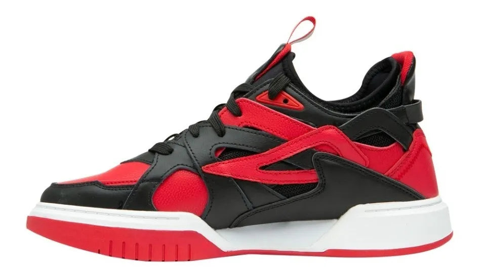 Fila Hallasan Saga Men's Black Red Tennis Shoes (1FM01734-014)