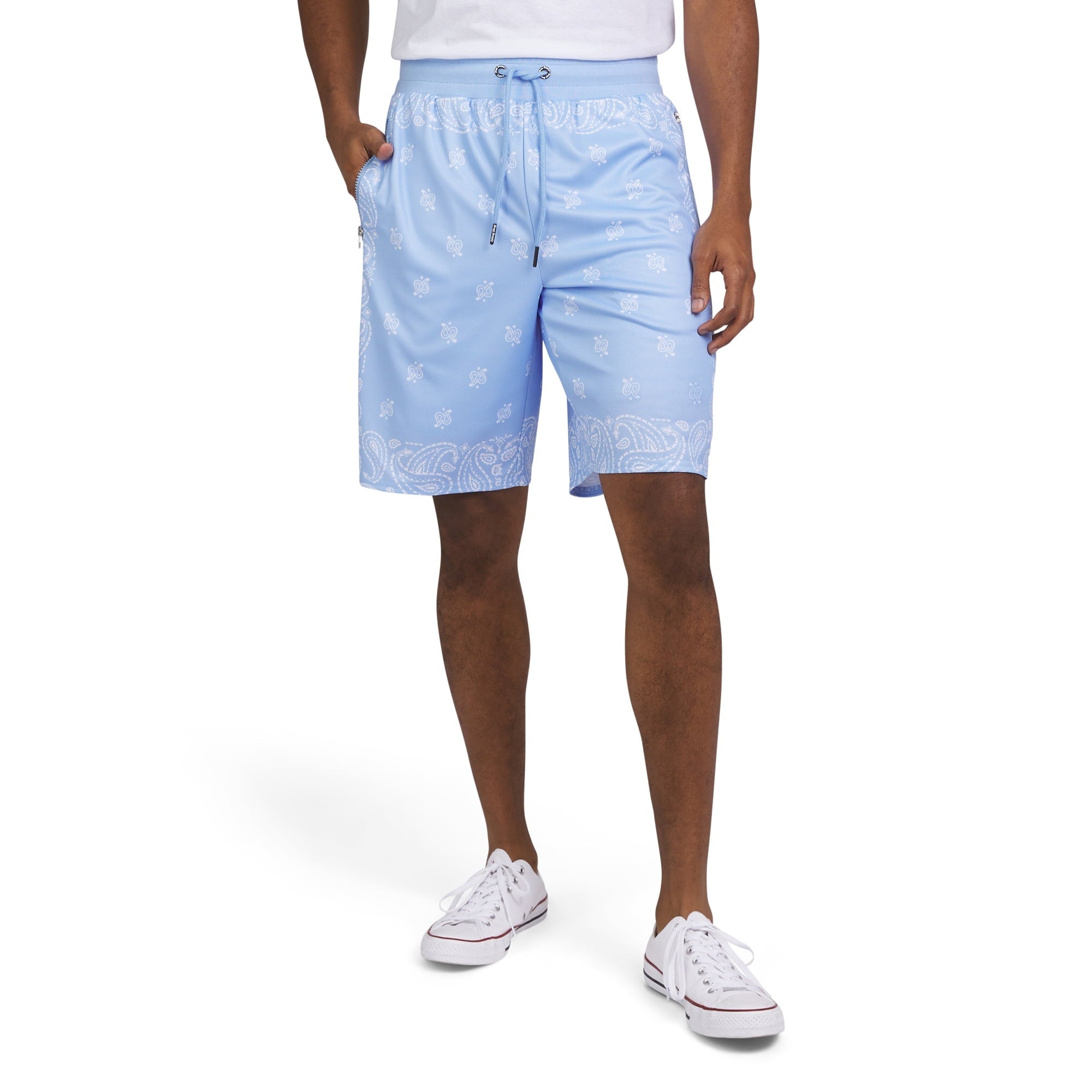 SIZE: 2XL - Dogg Supply by Snoop Dogg Men's & Big Men’s Paisley Print Mesh Pull-On Basketball Shorts with Pockets