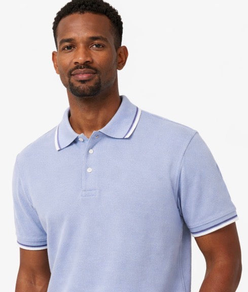 Denim & Flower Polo Blue Shirt Men