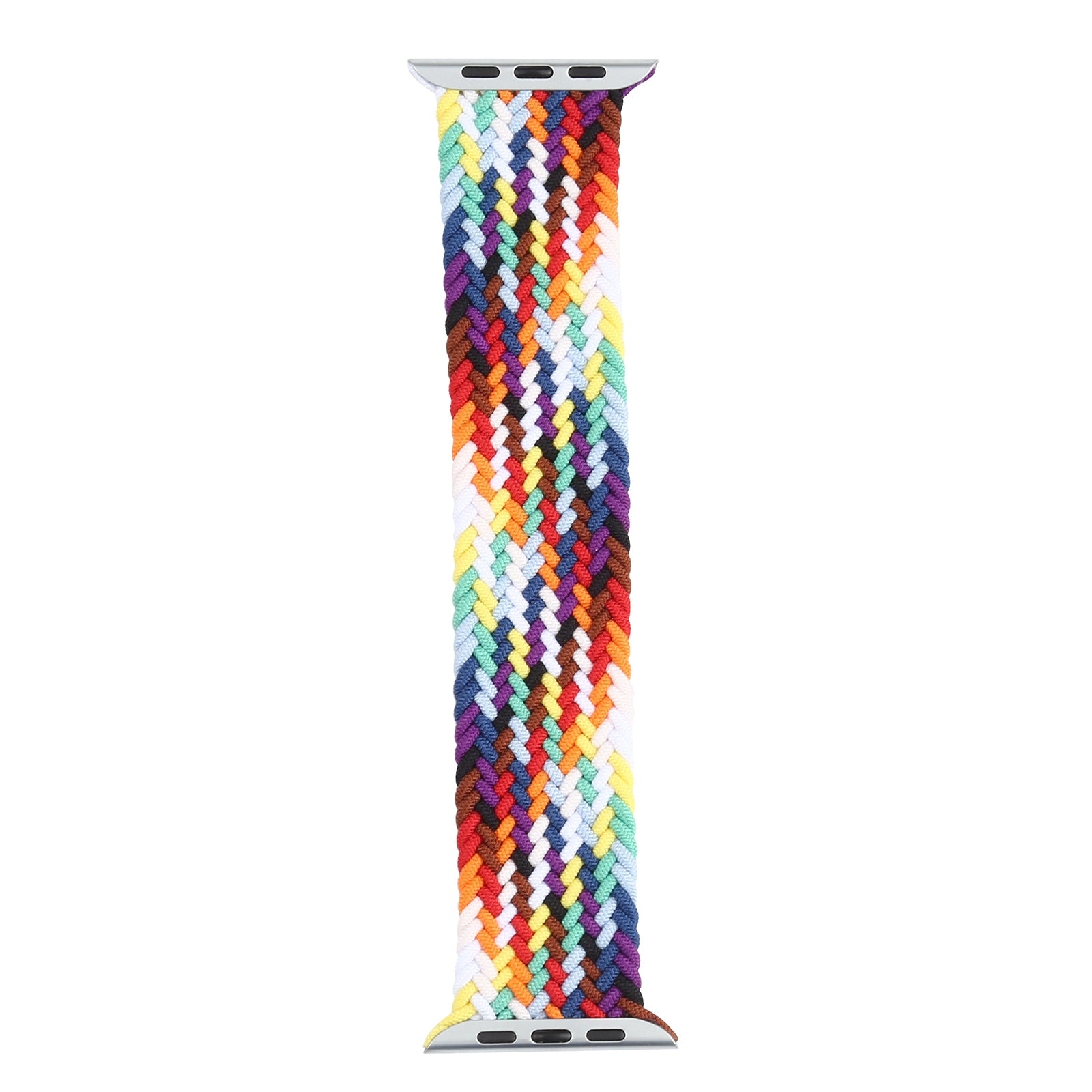 Rainbow Braided Single Loop Watch Band, Size: L 165mm For Apple Watch 42/44/45/49mm