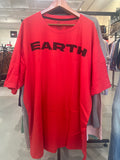 BS Style Men's DEEP RED "EARTH" Graphic Printed T-Shirt