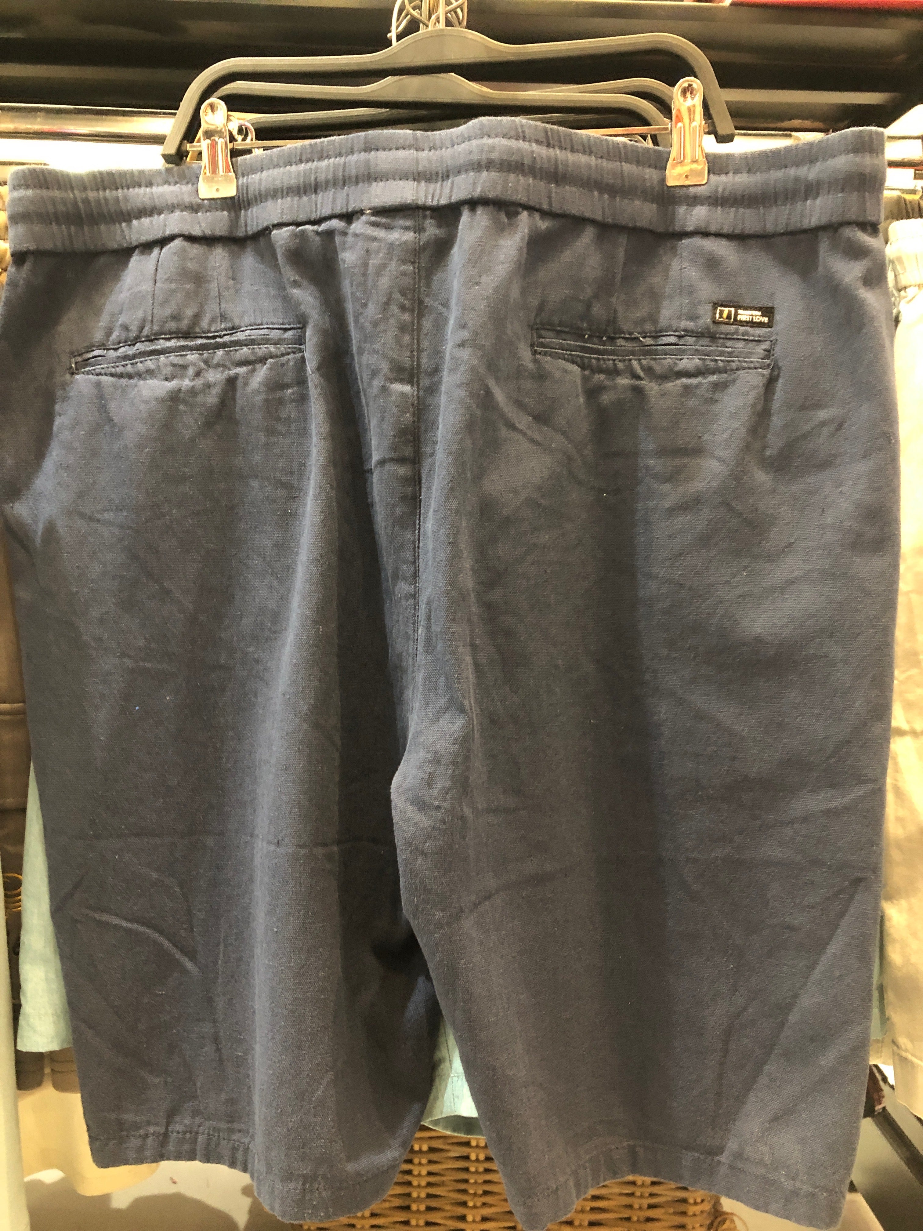 Momento Mens Casual Shorts Denim Blue