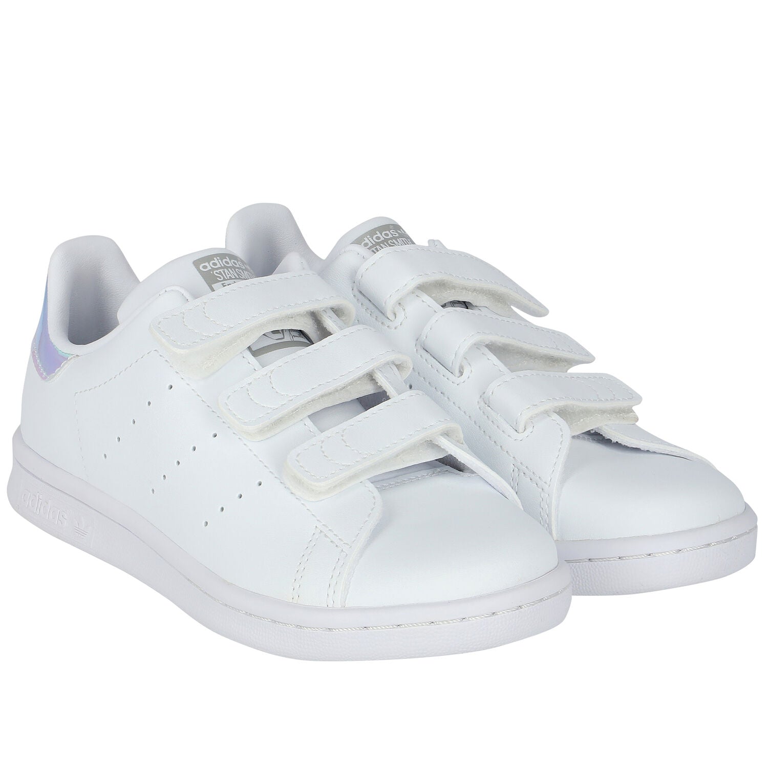 Adidas Kids White Iridescent Stan Smith Trainers