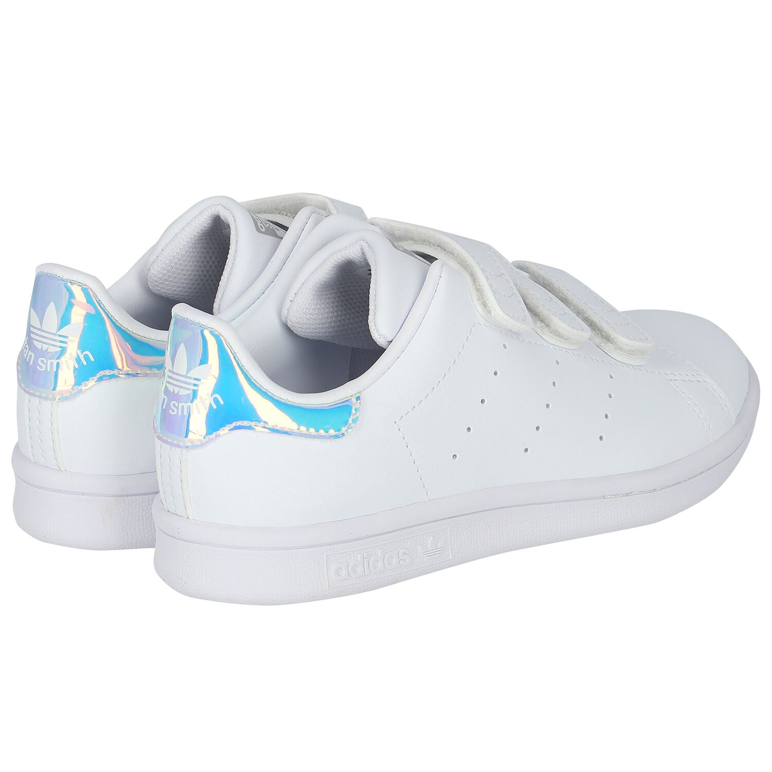 Adidas Kids White Iridescent Stan Smith Trainers