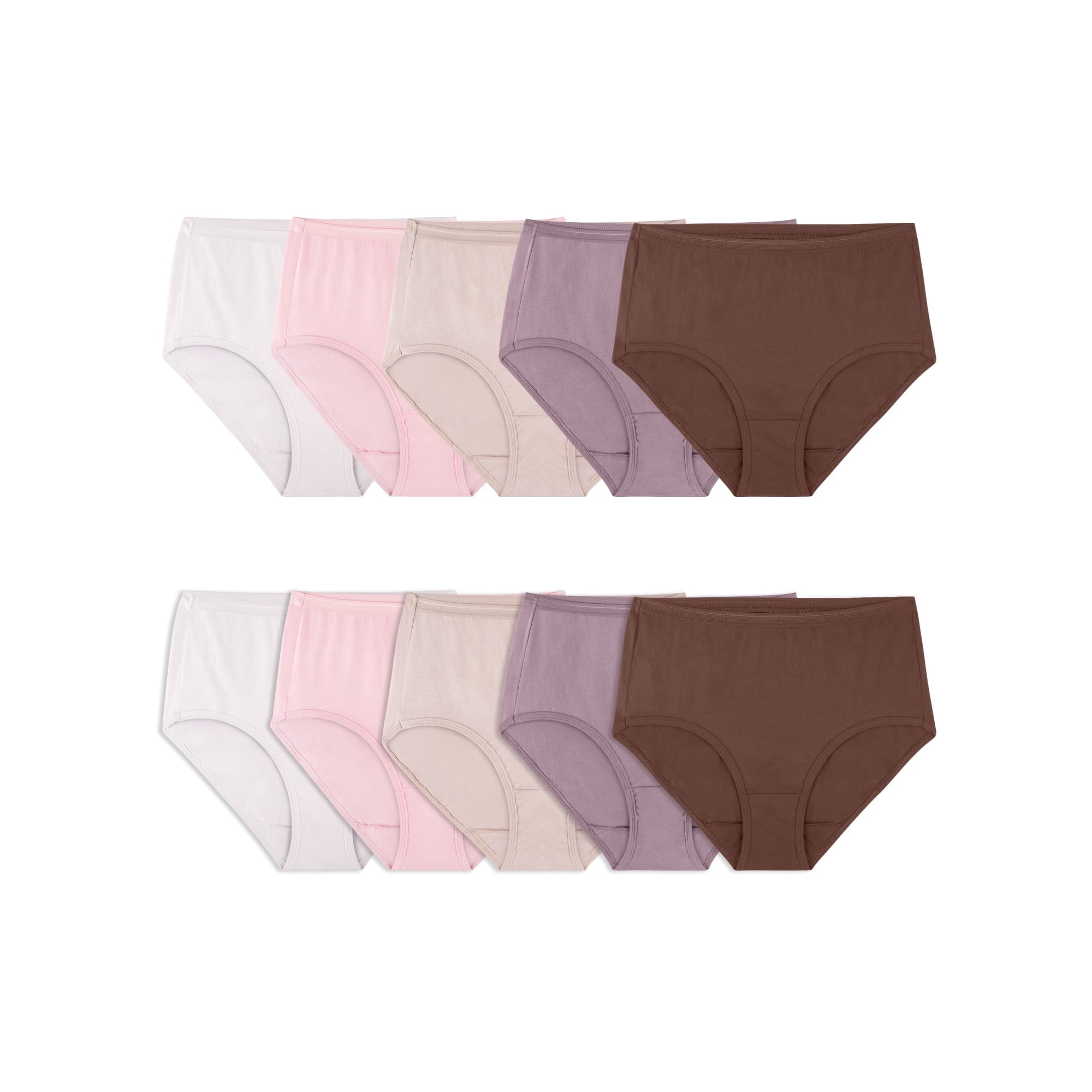SIZE: 8/XL(PANT SIZE:14-16) - Fruit of the Loom Women's Cotton Brief Underwear, 10-Pack