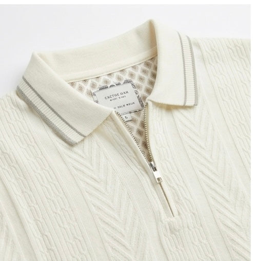 CACTUS MAN BEIGE POLO T-SHIRT