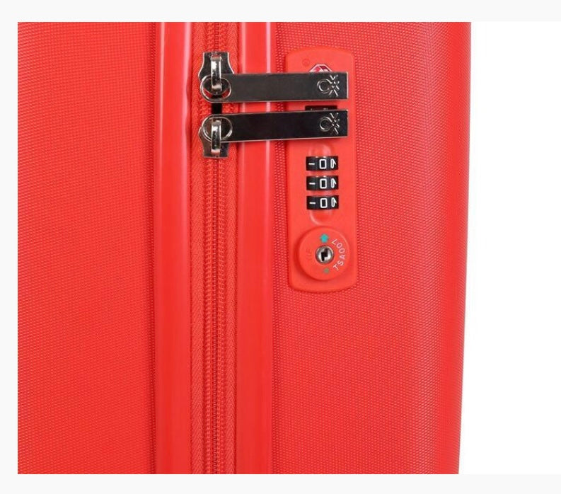United Colors Of Benetton Red Medium Trolley Bag Luggage