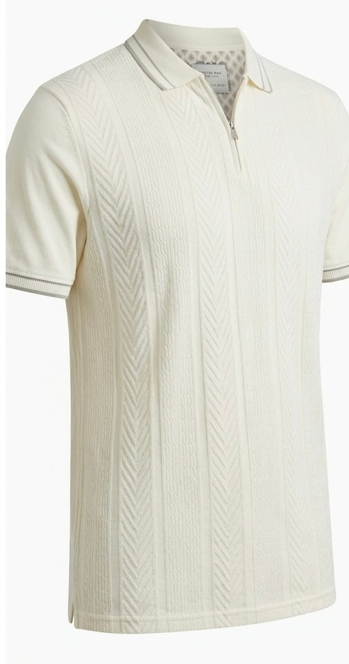 CACTUS MAN BEIGE POLO T-SHIRT