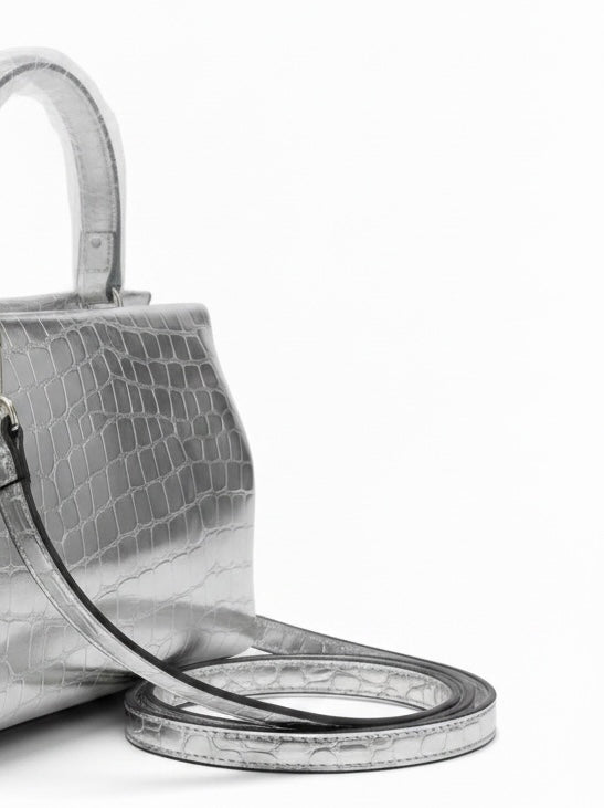 حقيبة يد صغيرة نسائية Gattinoni Mate Corcoran Stamp PU Sliver BINM48103WVR902