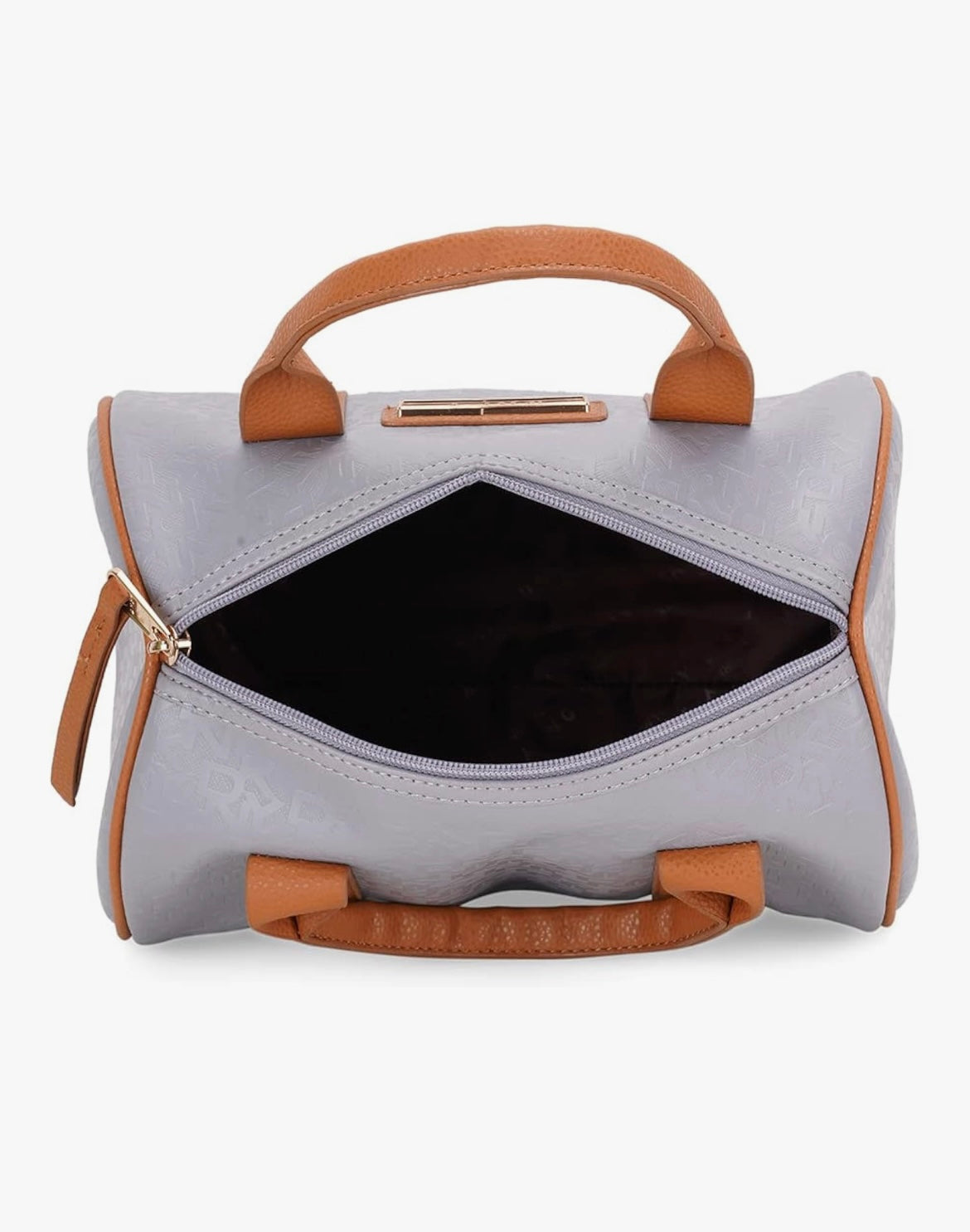 DKNY Autograph Sports Utility Duffle Bag with Zip Closure Grey