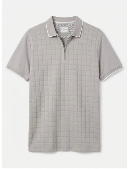 DENIM AND FLOWER GREY MEN’S POLO T-SHIRT