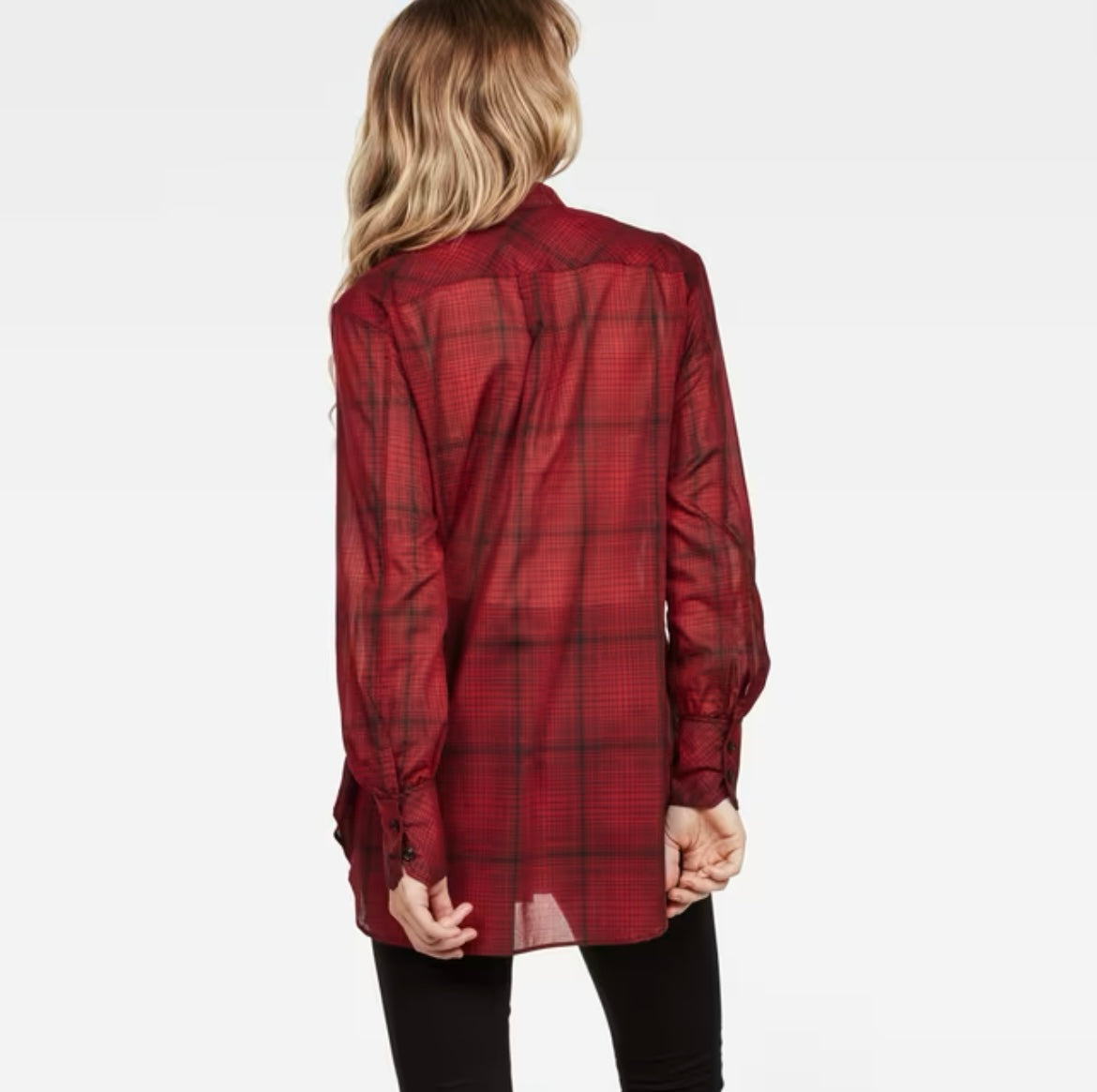G-Star Raw Deline Bf Bow Blouse Wmn L\S DK Black/DK Baron Check Lt Wr Dorothy Bevis Check