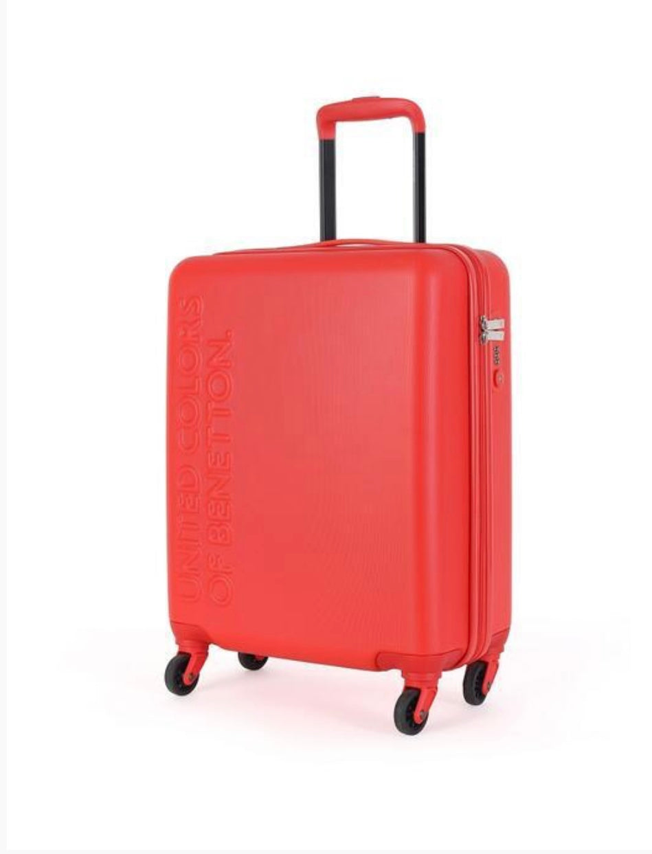 United Colors Of Benetton Vola Red Medium Trolley Bag Luggage BUC102R2801
