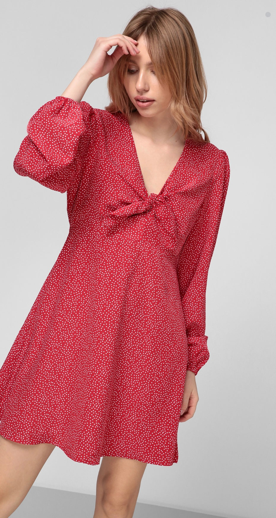 Guess Women Red And White Dots Top W1GK1JWDEK0-P57N