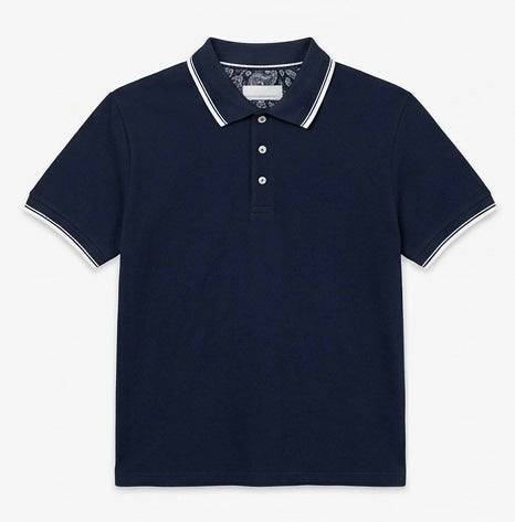 DENIM AND FLOWER NAVY POLO MEN’S T-SHIRT
