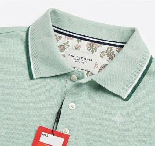 DENIM AND FLOWER MINT GREEN MEN’S POLO T-SHIRT