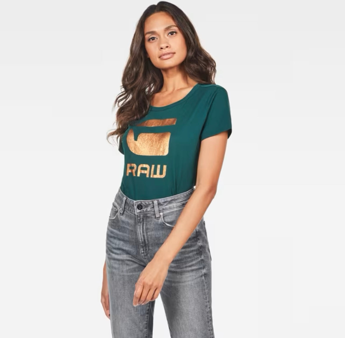 G-Star Raw Women Graphic 21 R T WMN Vermont Pine Green Lyon Jersey O T-Shirt D15750-4107-A915-94