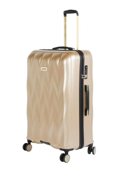 Bebe Carmella Gold Large Light weight PolyCarbonate Trolley bag Luggage BE-PC-35329-GD