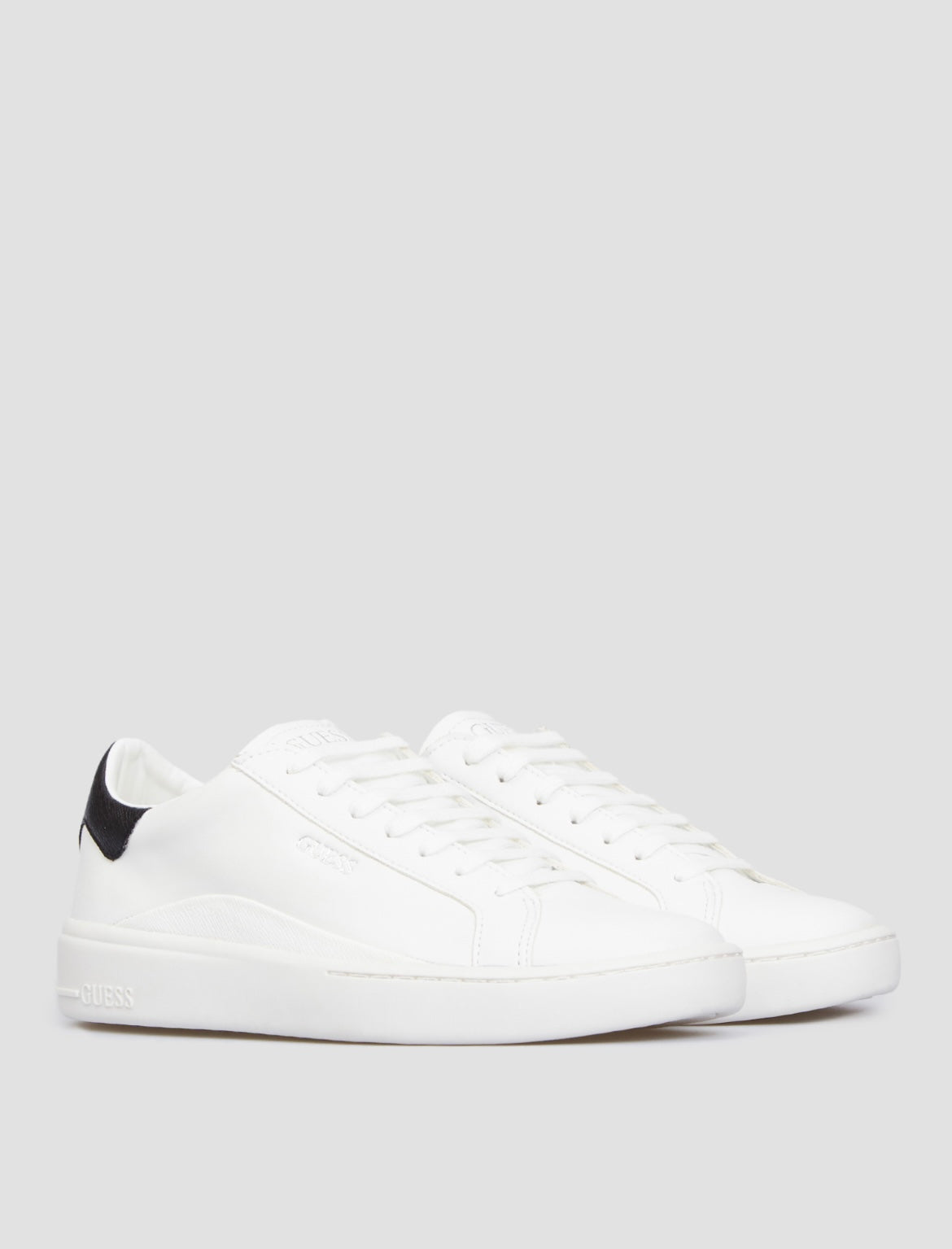 Guess Men’s White Leather Sneakers FM8VERLEA12