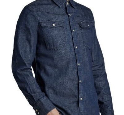 G-Star Raw 3301 Straight Shirt Wmn L/S DK Aged LT WT Trell Denim Women Shirt D07318-8513-89-81