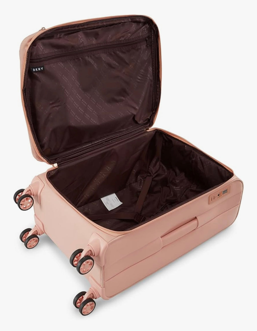 DKNY حقيبة سفر بعجلات سويت دريمز، طبعة زهور الخوخ DT418SD2