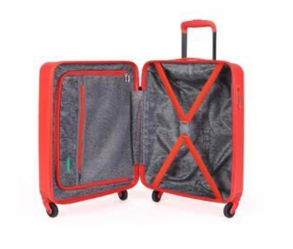 United Colors Of Benetton Red Medium Trolley Bag Luggage