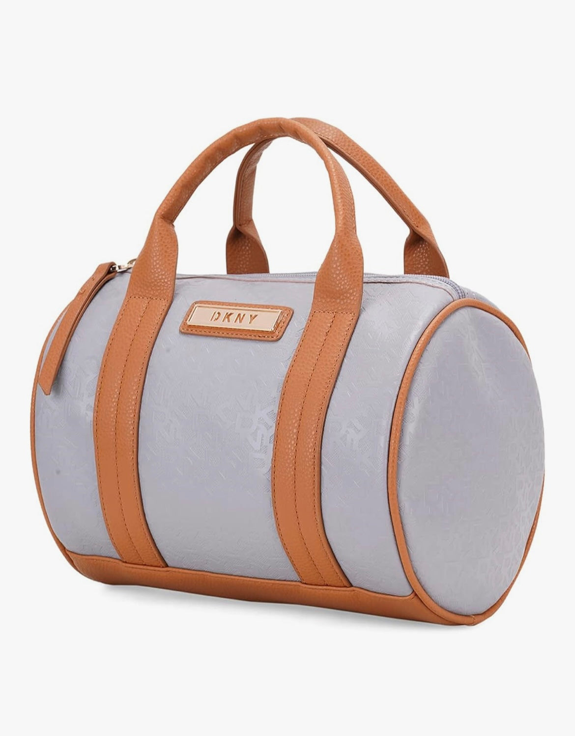 DKNY Autograph Sports Utility Duffle Bag with Zip Closure Grey