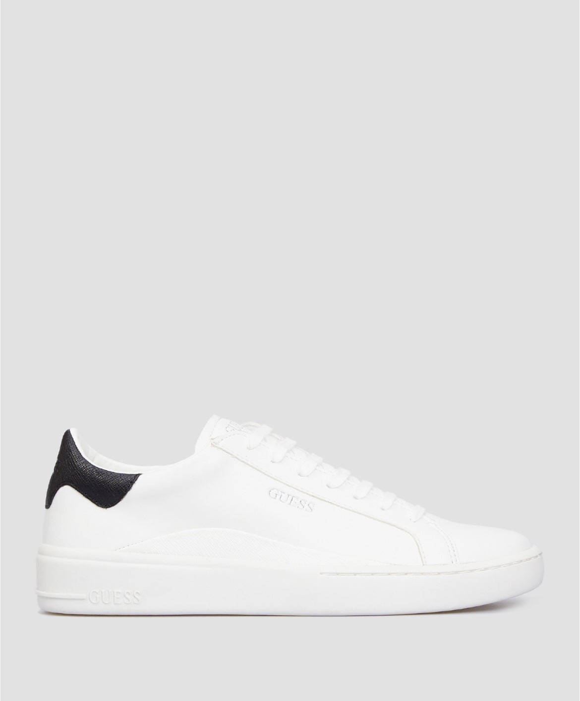 Guess Men’s White Leather Sneakers FM8VERLEA12