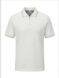 DENIM AND FLOWER WHITE MEN’S POLO T-SHIRT