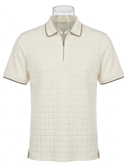 DENIM AND FLOWER BEIGE MEN’S POLO T-SHIRT
