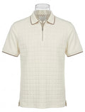 DENIM AND FLOWER BEIGE MEN’S POLO T-SHIRT