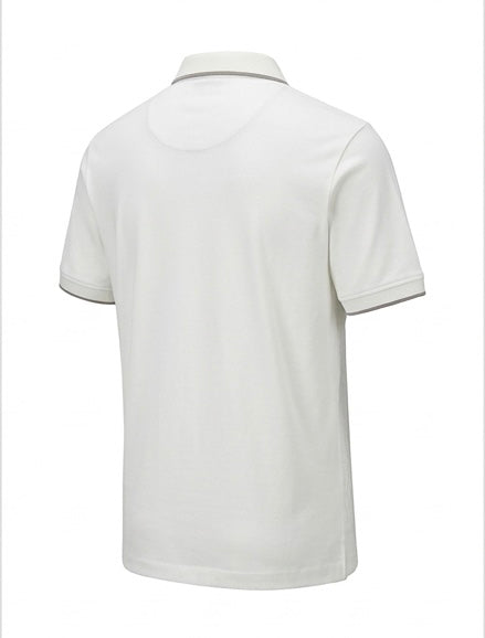 DENIM AND FLOWER WHITE MEN’S POLO T-SHIRT