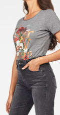 G-Star Raw Graphic 4 Optic Slim R T Grey Lyon Jersey O Women T-shirt
