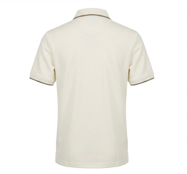 DENIM AND FLOWER BEIGE MEN’S POLO T-SHIRT